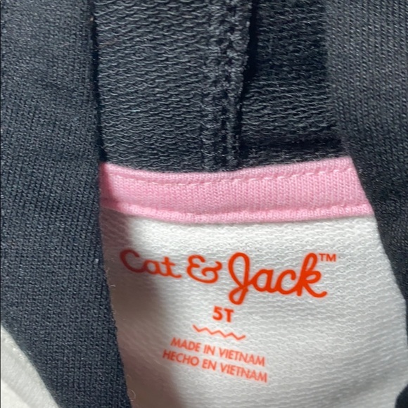 Cat and jack panda fuzzy front pocket outfit - Picture 6 of 6